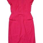 Hugo Boss NWT BOSS Dinaro Sheath in Pink Peplum Stretch Wool Dress 4 Photo 0