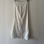 Outcast Ivory White Satin Cinched Draped Skirt Adjustable Size XXS Photo 6