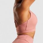 Gymshark NEW Laser Cut Strappy Sports Bra Deep Blush Pink Terracotta Photo 7