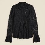 J.Crew  Women’s Lace MockNeck Top Black Size 4 NWT #CF449 Photo 4