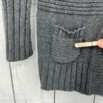 American Eagle AEO  Outfitters (M) Womens Gray Knit Wool Blend Sweater Jacket Photo 6