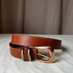 Brighton Vintage Brown Leather Belt Brass Buckle 1991 S/M 45106 Photo 3