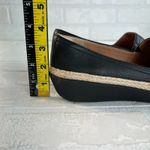 FitFlop  Casa Loafers Womens 8 Black Leather Slip-On Wedge Platform Espadrilles Photo 11