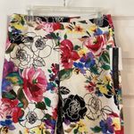 Peck & Peck  Floral Print Cropped Pants size 8 inseam 24” waist 30” elastic Photo 1