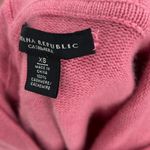 Banana Republic Cashmere Hoodie Pink Ribbed Pullover Pocket Luxury Sweater Sz XS Photo 8