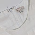 Gap  Stripe Dobby Fit and Flare Dress White Sheer Striped Womens 4 Sundress Cream Photo 3