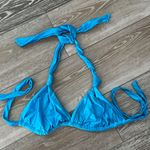 Wild Fable Swimwear Sz M Blue Satin Bikini Top Adorable! Photo 1