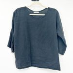 Dallas Daws Womens Minimalist Quiet Luxury 100% Silk Alyse Blouse Size‎ M Black Size M Photo 0