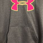 Under Armour Under‎ Armour storm hooded semi fitted sweatshirt size small grey pink neon Photo 1