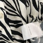 Rose + Olive  Black & White Zebra Print Button Down Shirt(Size Large) Photo 7