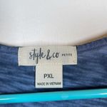 Style & Co  Vintage Blue Sleeveless Lace Embroidered Shirt Size PXL EUC #2774 Photo 5