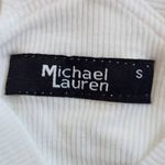 Michael Lauren  White Ribbed Knit Cutout Top NWT Size Small White Knit Top Photo 5