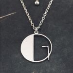 Letter G Initial Necklace Silver Photo 1