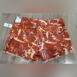 Pilcro Anthropologie The Wanderer shorts orange cream pattern size 27 NWT Photo 11