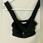 Madewell  Black Twist Detail Crop Top Size Small Photo 1
