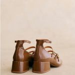 Sézane Sezane Elodie Mary Janes Heels Babies Strappy Patent Leather Taupe 41 GUC Photo 11