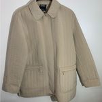 Hilary Radley  Beige QUILTED COAT Small WOMEN length 30 inches chest 20 inches Photo 0
