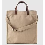 Levi's Heritage Cotton Canvas Tote Tan - Full Grain Bovine Leather Handles Photo 1
