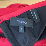 Theory  Laureema Off The Shoulder Light Poplin Top in Crimson Red Photo 8