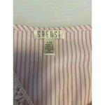 Spence Pink White Striped Top 3/4 Sleeve Floral Lace‎ Embellished Blouse Size L Size L Photo 7