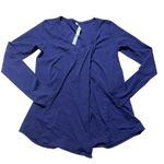 Lululemon  Knot A Problem Long Sleeve Shirt Aeon Purple‎ Blue Pima Cotton Size 6 Photo 0