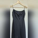 Vintage Michaelangelo Black Cowl Y2k Gothic Wimsigoth Vamp Dress Size 8 Photo 2