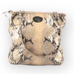 DKNY ᪥ Crossbody Leather Convertible Bag ᪥ Double Chain ᪥ Metallic Python Print Photo 3