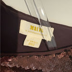 Anthropologie Kara Sequined Dress brown wine size XS Photo 4