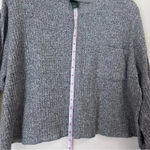 Wild Fable  Womens L Gray Waffle Knit Oversized Crop Long Sleeve Sweater Photo 1