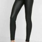 Ellen Tracy Faux Leather Mixed Media Leggings Black Photo 1