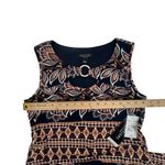 Perceptions NWT  Black Brown Sleeveless Floral Geometric Midi Dress Size Small Photo 6