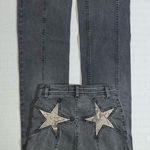 We The Free Free People Firecracker Flare Jean Size 25 Snakeskin Star Boho Photo 0