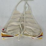 Solid & Striped  Demi Bikini Top Yellow Terry Cloth Tie High Neck Women's Size XS Photo 3