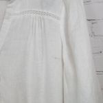 Vince Camuto ‎ White Linen Blend 3/4 Sleeve Button Down Top Womens Size S Photo 5