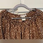 Paisley Vine Boho Tie Sleeve Midi Dress Animal Print Brown‎ Size Large Brown Photo 1
