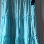 Crown & Ivy  Aqua Eyelet Maxi Skirt Size XXL New with Tags Photo 0
