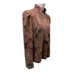 Dana Buchman Womens  Brown burgundy Green Floral Brocade Print Blazer Jacket 16 Photo 1