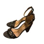 Sam Edelman Women's Yaro Floral Print Block Heel Open Toe Sandal Grey Size 8 Photo 5