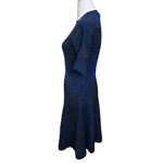Kenzo Paris Wool Sweater Dress Ribbed A Line Mini Knit Blue Womens Size US XS Photo 4