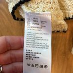 Urban Outfitters  Tank Crochet Cropped Tie Back Cream Black Size Medium Photo 4