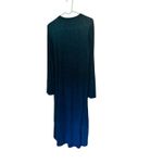 COS Teal Blue Sweater Style Long Sleeve High Side Slit Crewneck Dress size US XS Photo 1