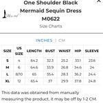 NWT One Shoulder Black Mermaid Sequin Dress M0622 Photo 6