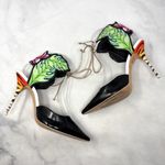 Sophia Webster Rousseau Jungle Tiger Ankle Cuff Tie Pointed Toe Pumps Heels 40 Black Size 9 Photo 9