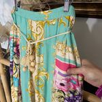 Aratta Artisan Leopard Summer Print Light Flowy Tassel Pull On Pants Photo 6