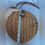 ZARA  Rattan Wicker Circle Snap Closure Crossbody Photo 10