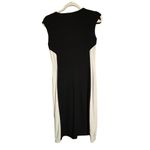 Ralph Lauren Lauren  Dress 6 Black White Colorblock Ruched Cocktail Sheath Photo 4