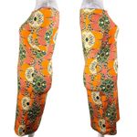 Love j Dress M Retro Orange Geometric Print Off Shoulders Short Sleeves Photo 3