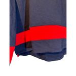 NFL Navy Blue Red Striped Hooded Patriots Boston Football Pullover Women Sz XL Photo 4