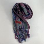 RARE Vtg. MELMAN 100% Alpaca Wool Pastel Rainbow Striped Scarf Made in Bolivia Photo 4