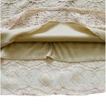 Rachel Kate  Cream Pink Lace Overlay 3/4 Sleeve Scoop Neck Mini Dress Medium NEW Photo 7